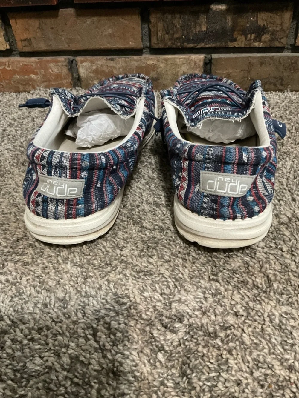 Hey Dude Men’s Wally Native- Southwestern Pattern Slip-On Loafers Size 12 - Picture 3 of 8